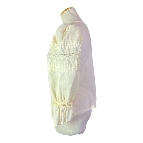 Vintage Country Line Size 36 Cream Top Puffed Sleeves *Flaws - Picture 12 of 16